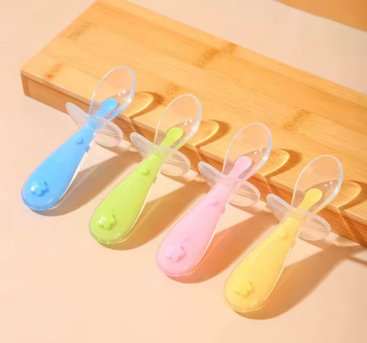 Cucharita silicon con tope de seguridad