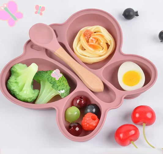 Plato Mariposa Chloe con cuchara