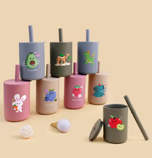 Vasito silicón con popote